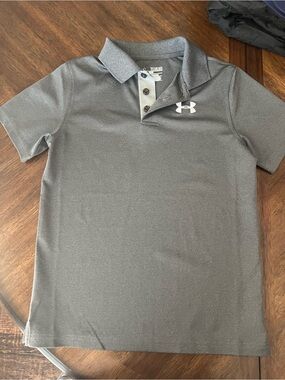 Under Armour Boys' Gray Polo Shirt